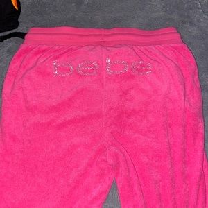pink bebe sweatpants